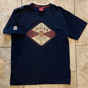 Indian Motorcycle Men's soft T-shirt Navy Size L